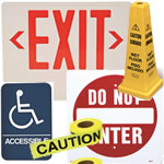 safety signs, flags & tapes