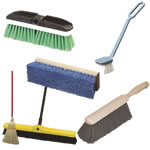 brooms, brushes & dust pans