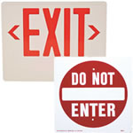 warning & emergency exit signage