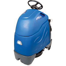 Product image of a blue Karcher Chariot Iscrub Stand-Up Automatic Floor Scrubber