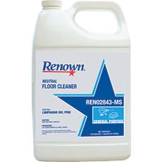 Product image of Renown Neutral Floor Cleaner in a gallon size white bottle