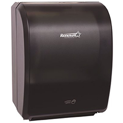 Renown 7.5 in. Series Electronic Black Paper Towel Dispenser