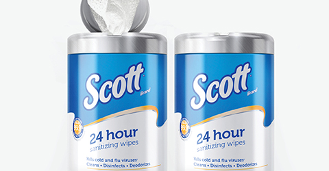 Scott 24-Hour Sanitizing Disinfecting Wipes